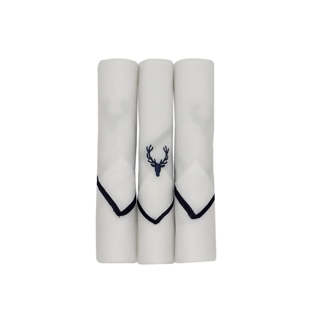 Men's Cotton Pastel Multicolour Handkerchief- Pack of 3, Multicolour, 46 x 46