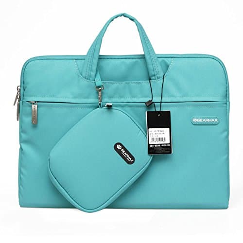 Gearmax Waterproof Ultrathin Sleeve Laptop Messenger Bag Shockproof case for MacBook Air Pro/Dell/Others (Turquoise Blue Color,Fits Upto 15.4 inches)