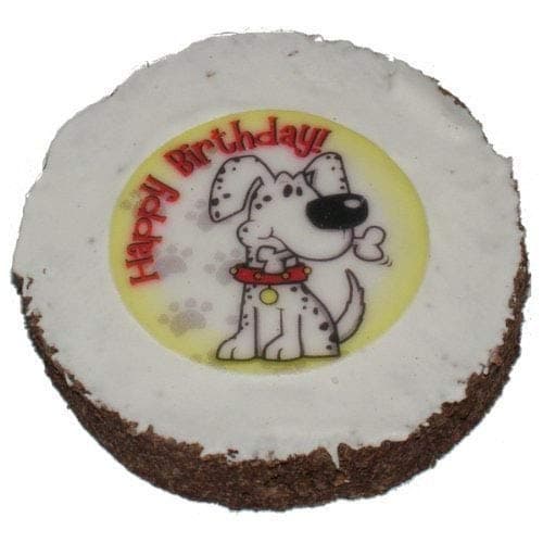 Dog Birthday Cake Hatchwells Dog Gift Present, Treat 4in dia x 3/4in thick