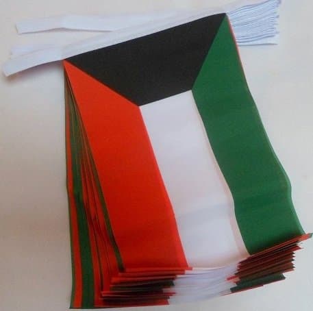 9 Metres 30 Flag Kuwait Kuwaiti Material Bunting