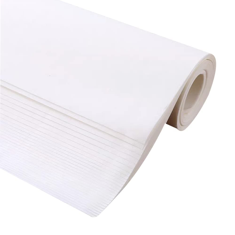 Chinese Blank Xuan Paper Raw, Calligraphy Brush Ink Writing Sumi Rice Paper Without Grids, White Sheng Xuan Paper for Beginner & Intermediate Practice Painting Techniques (30 Sheets)