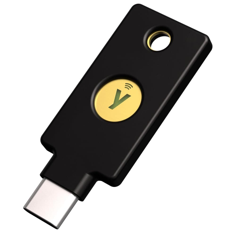 Yubico Security Key, YubiKey 5C NFC USB-C/FIDO2/WebAuthn/U2F/2-Level Authentication/Heavy Duty/Shockproof/Waterproof