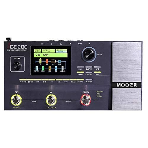 Muslady MOOER GE200 Amp Modelling & Multi Effects Pedal 55 Amplifier Models 26 Speaker Cab Models 70 Effects 52s Looper 40 Drum Patterns 10 Metronome Rhythms