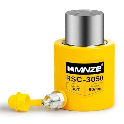 30T 50mm/2" Stroke Hydraulic Cylinder Jack Porta Power Ram Jack Single Acting Lifting Cylinder Retract Automatically for Machinery Ship Bridge Construction