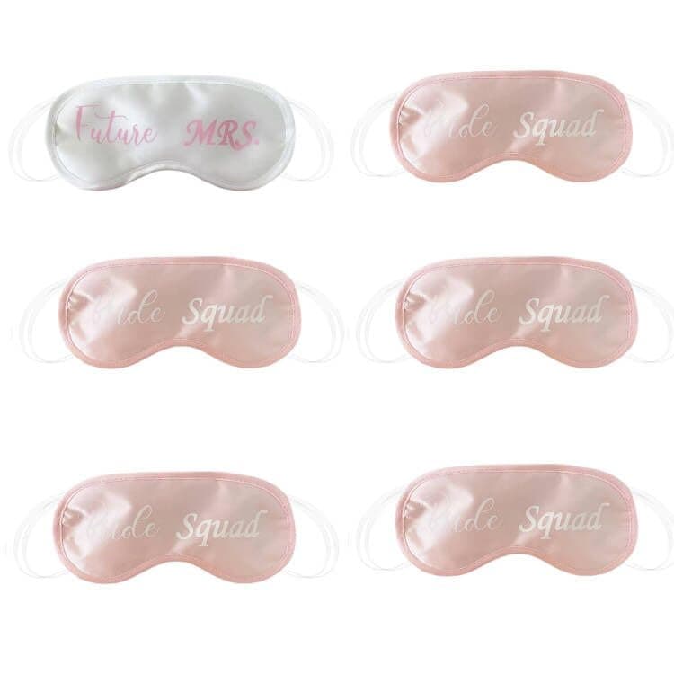 6PCS Bride Sleep Eye Masks Bachelorette Party Favors Soft Sleep Eye Masks Silk Adjustable Bride Blindfold Eye Cover Eye Blinder Bride Sleep Masks Bride Party Sleep Masks for Sleeping Wedding