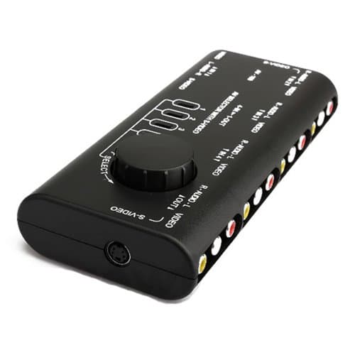Waltzmart 4 in 1 AV Audio Video Signal Switcher Splitter S-Video Selector with RCA Cable