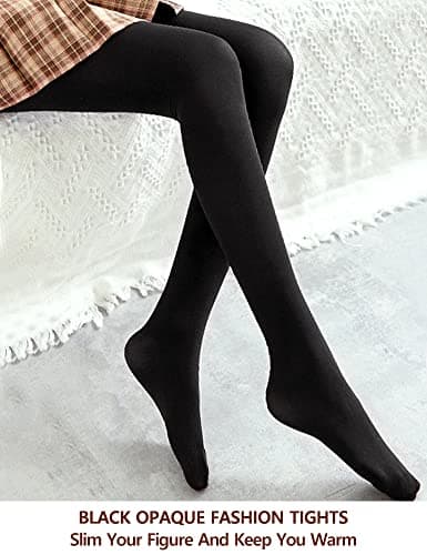 VERO MONTE Womens Opaque Fleece Lined Tights Colorful Warm Winter Thermal Tights