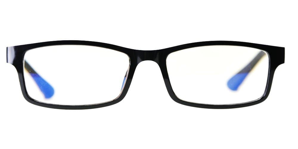 Blue Light Blocking Glasses by EYES PC, Style 708 Black/Clear Red, 2.0 Power. Reduce Digital Eyestrain. Blue Light Blocking up to 100% of Hazardous HEV Blue Light from LED. Reduces Digital Eye Strain