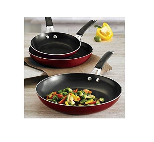 Tramonita Gourmet Section 3 Pk Saute Pans 8,10,& 12 In. (RED) by Tramontina