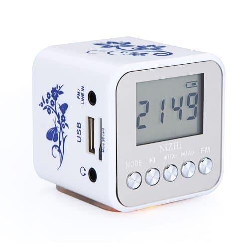 NiZhi Digital Mini Speaker Micro SD/TF Card USB Disk Audio Amplifier MP3/4 Music Player FM Radio USB Portable Music Speaker for MP3, MP4, tablet PC, Notebook, iPod, iPhone