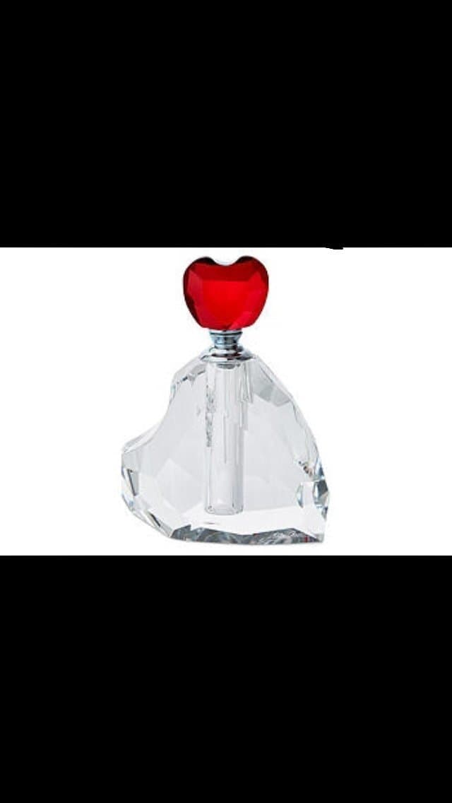 Crystal Perfume Bottle Red Heart