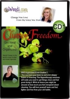 Clutter Freedom, stop hoarding and messes, clean up your life with powerful instant hypnosis program, from Wendi!