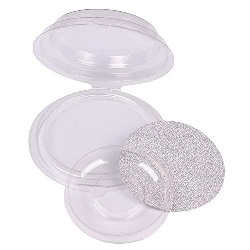Kehuashina 100pcs Disposable Empty Clear Round False Eyelashes Storage Case Eye Makeup Tool