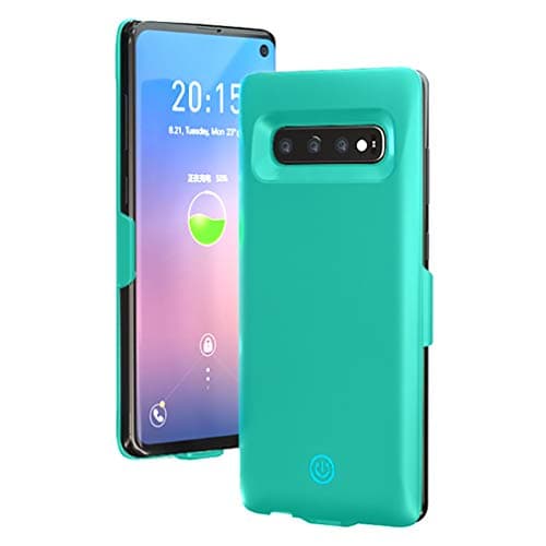 ANERNAI Compatible with Samsung Galaxy S10e Battery Case, Hard 7000mAh Rechargeable Backup Charger Shock Absorption Heavy Duty Protection Cover case (Green)