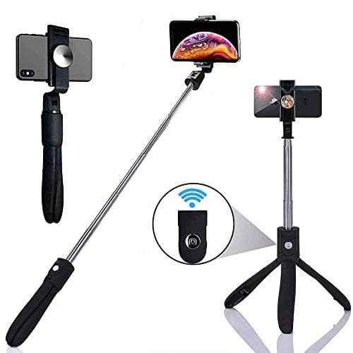 Selfie Stick,HEHUI Extendable Selfie Stick Tripod with Detachable Wireless Remote and Tripod Stand for iPhone X/iPhone 8/8 Plus/iPhone 7/7 Plus, Galaxy S9/S9 Plus/S8/S8 Plus/Note8,Huawei,More