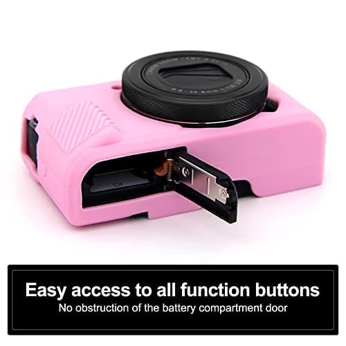 Easy Hood G7X Mark II Case G7X Camera Silicone Case, Soft Silicone Protective Cover for Canon Powershot G7X Mark II DSLR Camera (Pink)