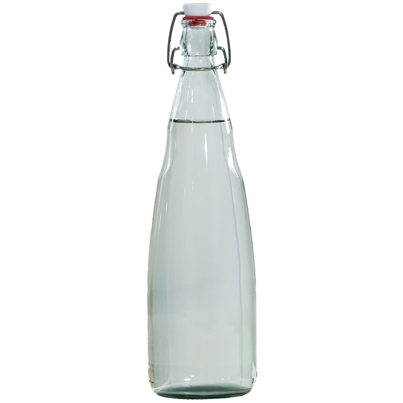 - SAND DUNE Set of 1, 1000 ml Each OPT3 Glass clip top cap water bottle with flip top cap, Leak-Proof for water, Juices - Reusable Travel Glass Drinking Fridge Bottles