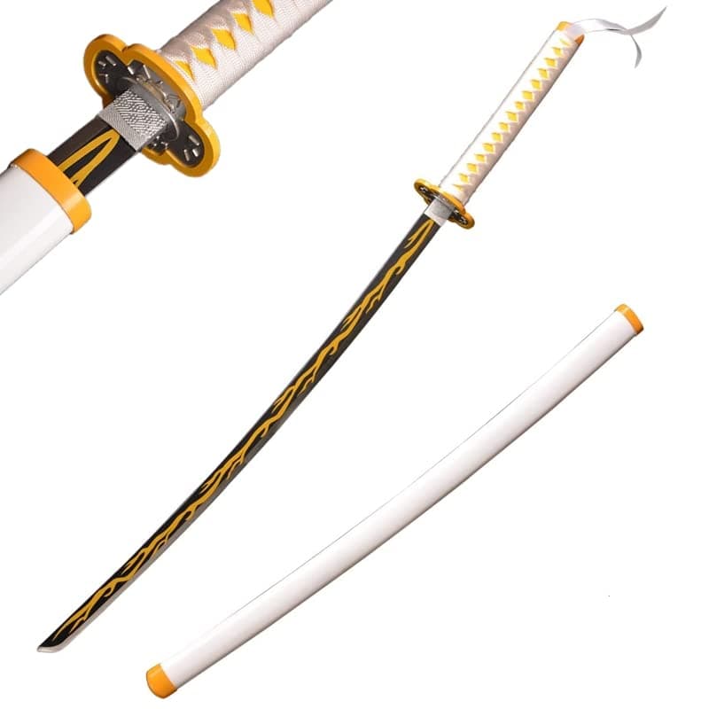 Demon Series Anime Sword - Slayers Katanaο½40.9" Lengthο½Anime Original Texture Carbon Steel Blade Carving Symbolο½Non-Slip Gripο½for Cosplay & Display