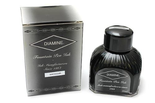 Diamine Fountain Pen Ink, 80 ml Bottle, Macassar (Brown)