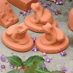 Weston Mill Pottery Terracotta Frog Pot Feet (set of 3)