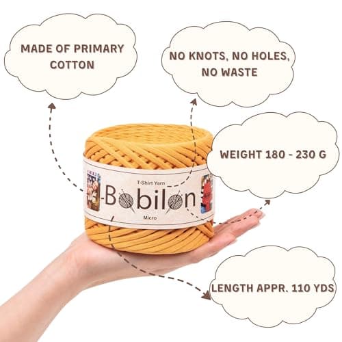 T-Shirt Yarn Ball – 3–5 mm Organic Cotton Jersey for Crochet, Knitting, Macrame, DIY Crafts – Soft Textile Ribbon – Apricot Crush