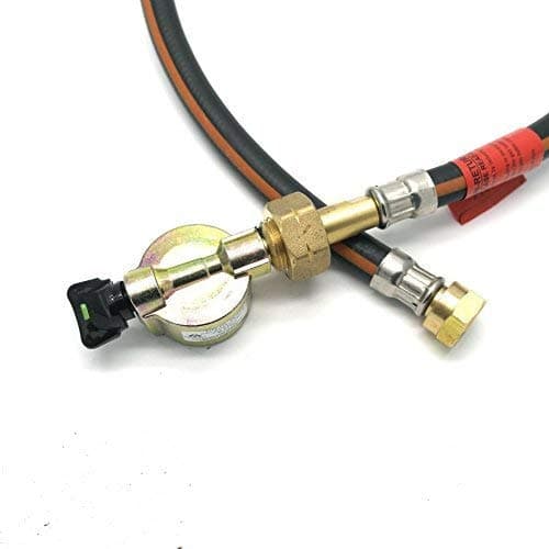 21mm Cylinder Adaptor & .75m (30") Caravan Pigtail Gas Hose Fits Calor Flogas