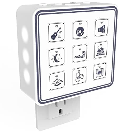 Plug In White Noise Sound Machine for Baby Sleep & Adults, Hallway & Bathroom Noise Blocker, Outlet Sound Machine for Office Privacy & Home Use with Adjustable Night Light & Memory Function by Calm Me