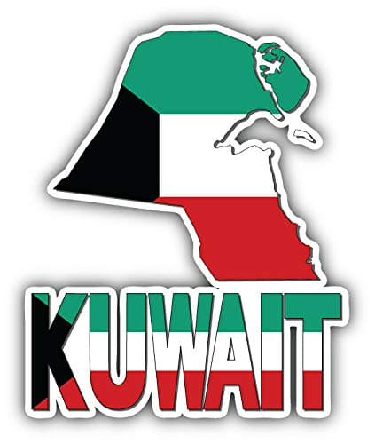 Kuwait Map Flag Slogan Truck Car Window Bumper Sticker Decal 5"
