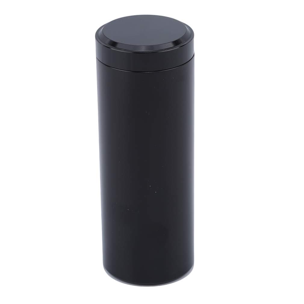 Hengxing Portable Mini Tea Can Aluminum Herb Stash Jar Seal Smell Proof Container Spice Organizer Storage Pot,Black
