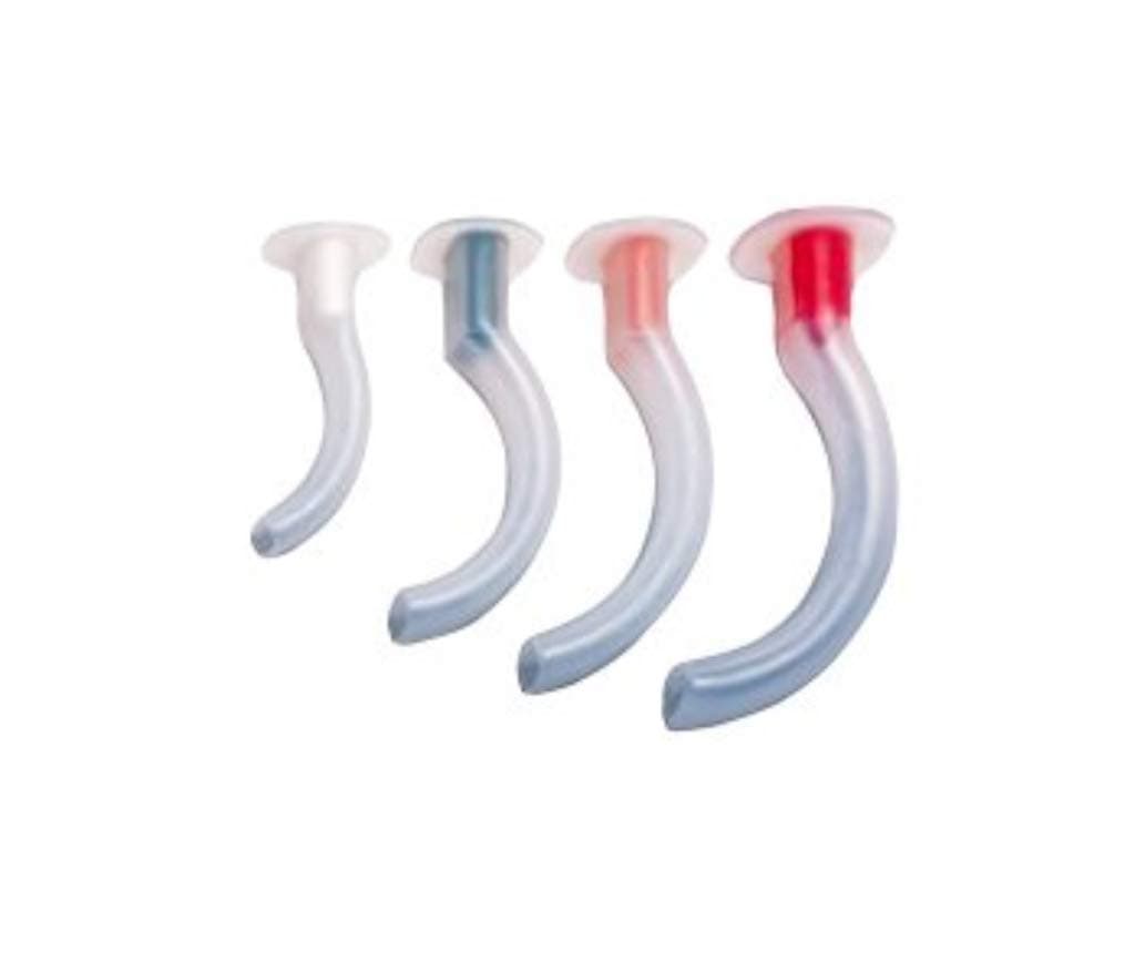 Buosha Set of 4 Multicolor Plastic Oropharyngeal Airways for Medical Professionals, Anesthesiologists