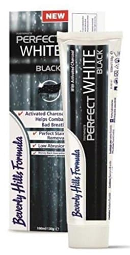 Beverly Hills Formula 130g Perfect White BLACK Charcoal Toothpaste Stains Breath by beverly hill