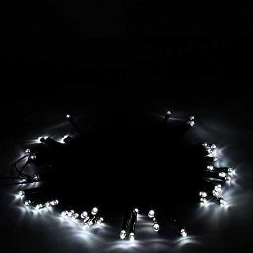 50 LED Solar Powered Xmas Garden Deco String Light White