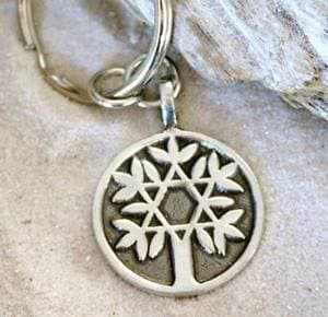 Trilogy JewelryTree of Life Star of David Keychain Key Ring Fob