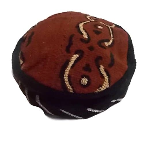 African Men's Authentic Mudcloth Kufi Hat, Made in Mali, Small