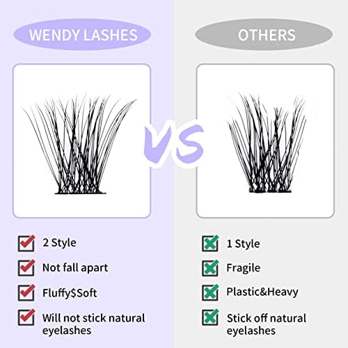 Individual Eyelashes Lash Clusters C/D Curl DIY Eyelashes Wide-stem 12-16mm Thin Band Cluster Lashes Soft and Wispy Clusters Comfortable Lash Clusters(Hybrid/Volume-0.07C, 12-16mm Mixed)