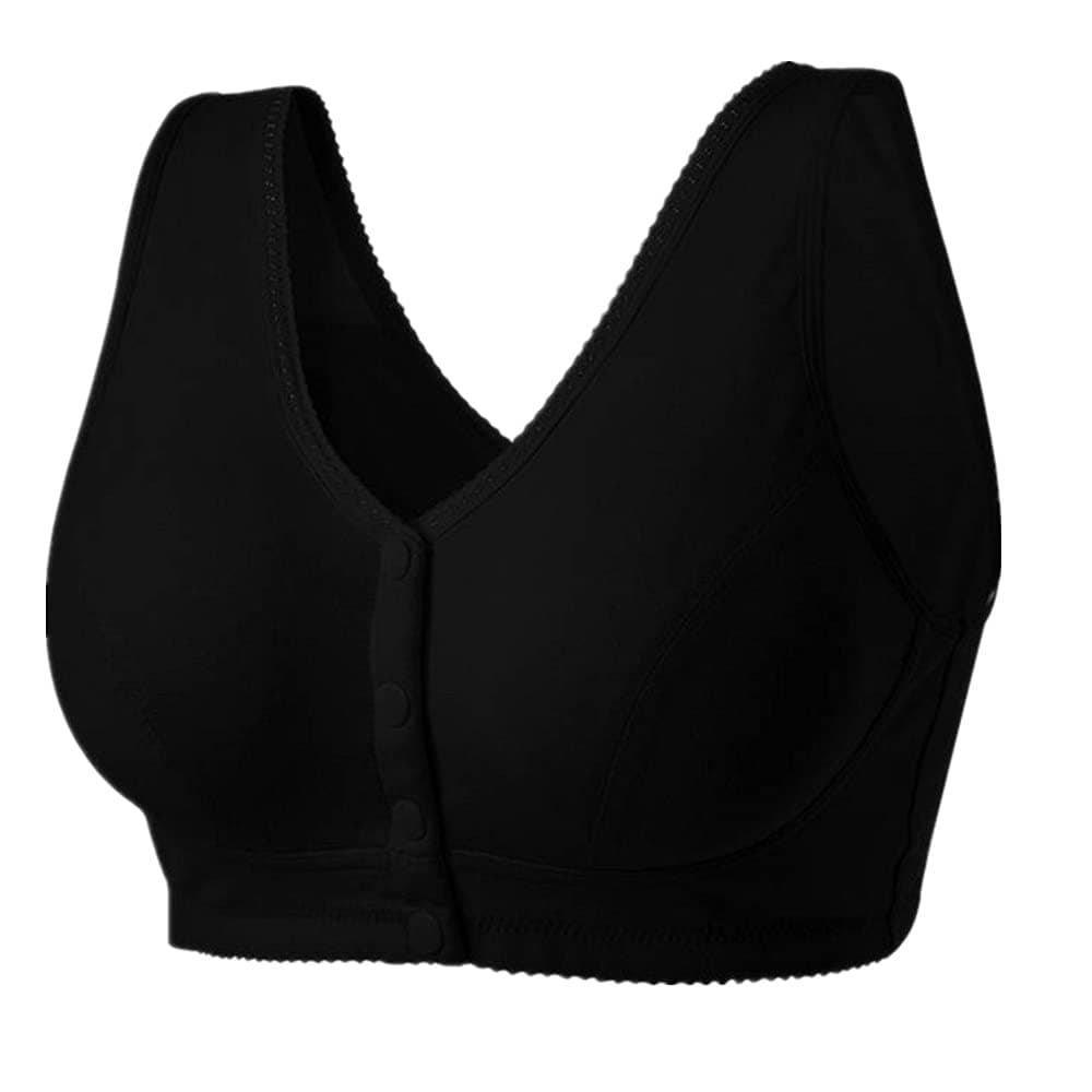 Women Full-Freedom Front Closure Comfortable Snap Bra for Wireless Post-Surgery Bra Active Yoga Sleep Bras