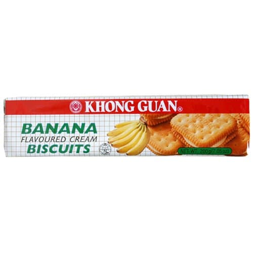 Khong Guan Banana Flavor Cream Biscuits, 7.05-Ounce Packages (Pack of 24)