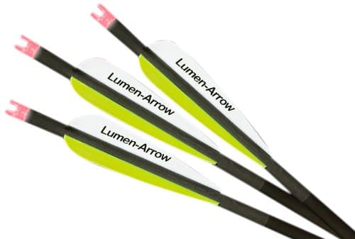 LumenokLumen-Arrow 20-Inch Carbon Bolts with Capture Nocks (3-Pack), Red