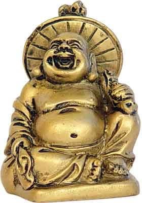 FIGURINE - BUDDHA GOLDEN ORIENTAL (SET 6) 2inH