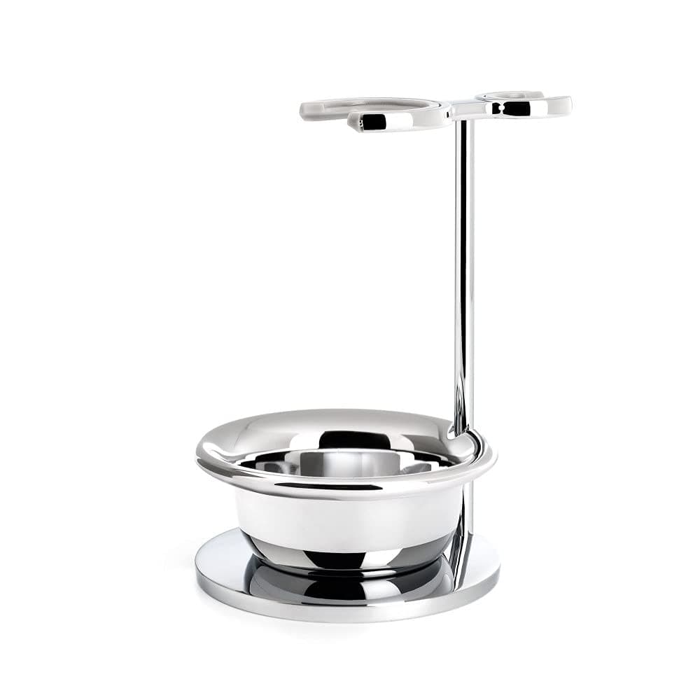 Chrome Shaving Set Stand incl. Bowl for VIVO & RYTMO Series Brushes & Razors (RHM22S)