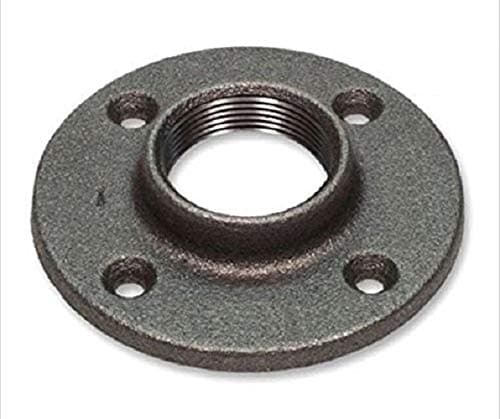 Black Floor Flange Pipe Fitting, 10 pack (1")