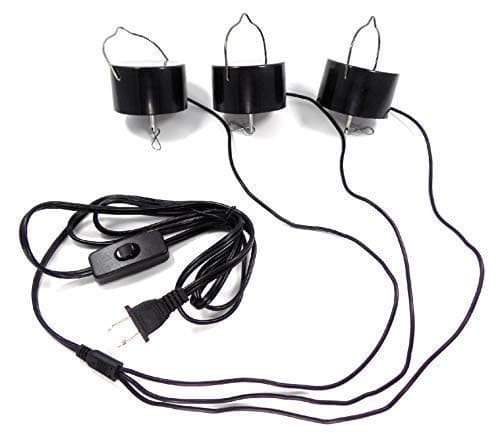 WorldaWhirl Whirligig Wind Spinner Display Motor Revolve Twist Turn Twirl Swirl (1, 3 Electric Linked on One Cord, Switch, and Plug)