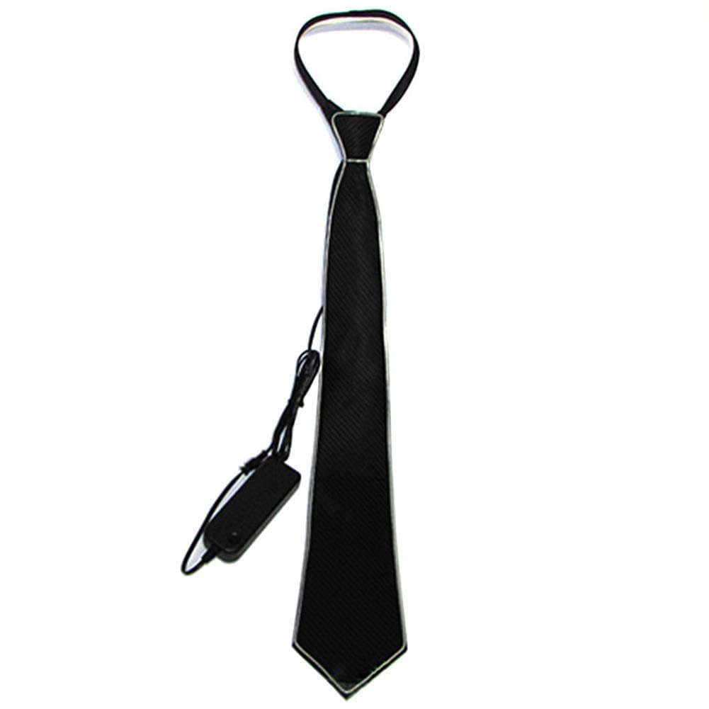 Glaray Light Up Necktie Novelty Luminous Tie Adjustable EL Wire Glowing Neckwear (Aqua)