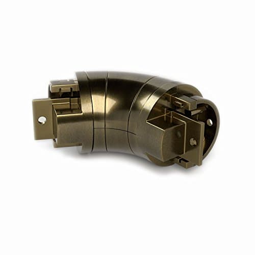 0-60-degree Universal Stair Bend, Antique Brass Finish, for Promenaid Handrail System Only