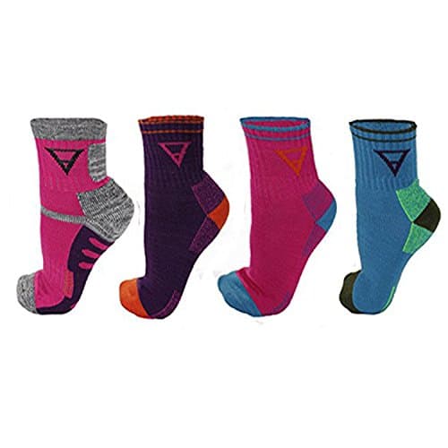 FITSHIT Athletic Hiking Socks Multi Pack (4 or 5 pair) - Mens & Women's Multi Performance Outdoor Wool Blend Sock