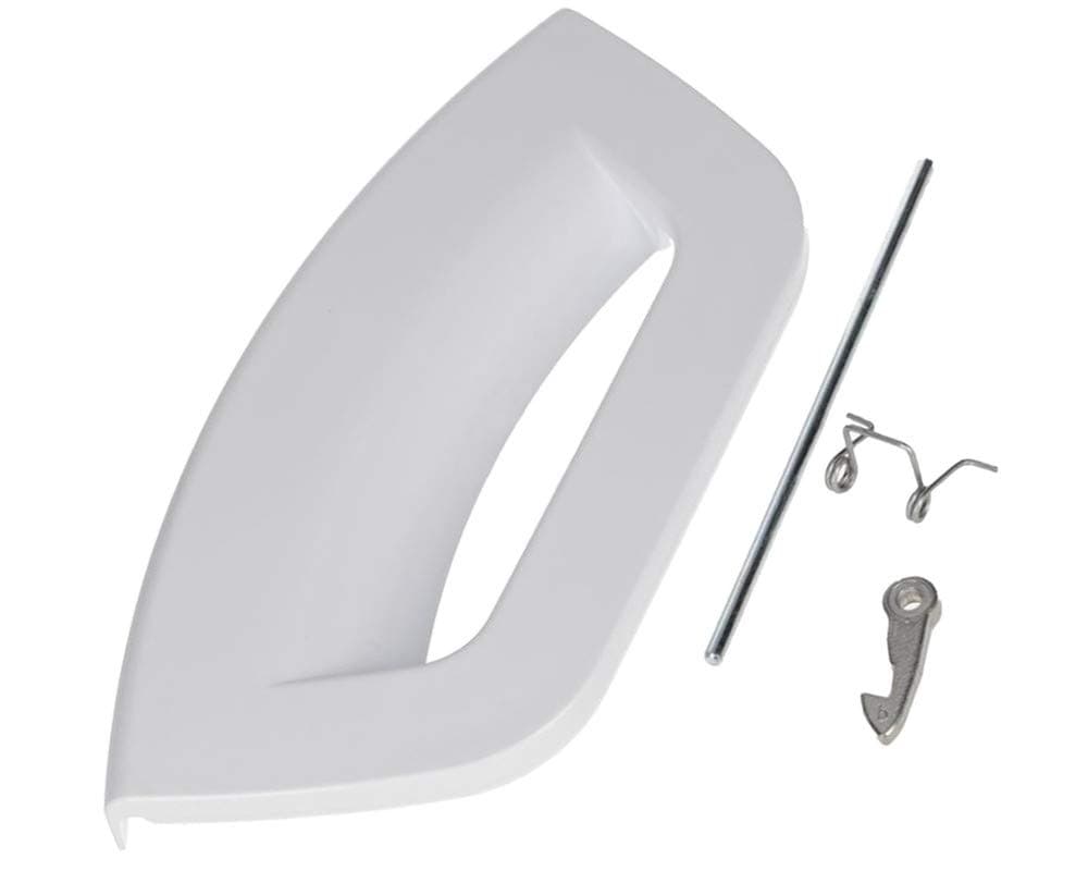Plastic Door Handle Lever Kit for Hotpoint Futura Washing Machine/Washer Dryers (White, Alt to C00507932, C00285747)