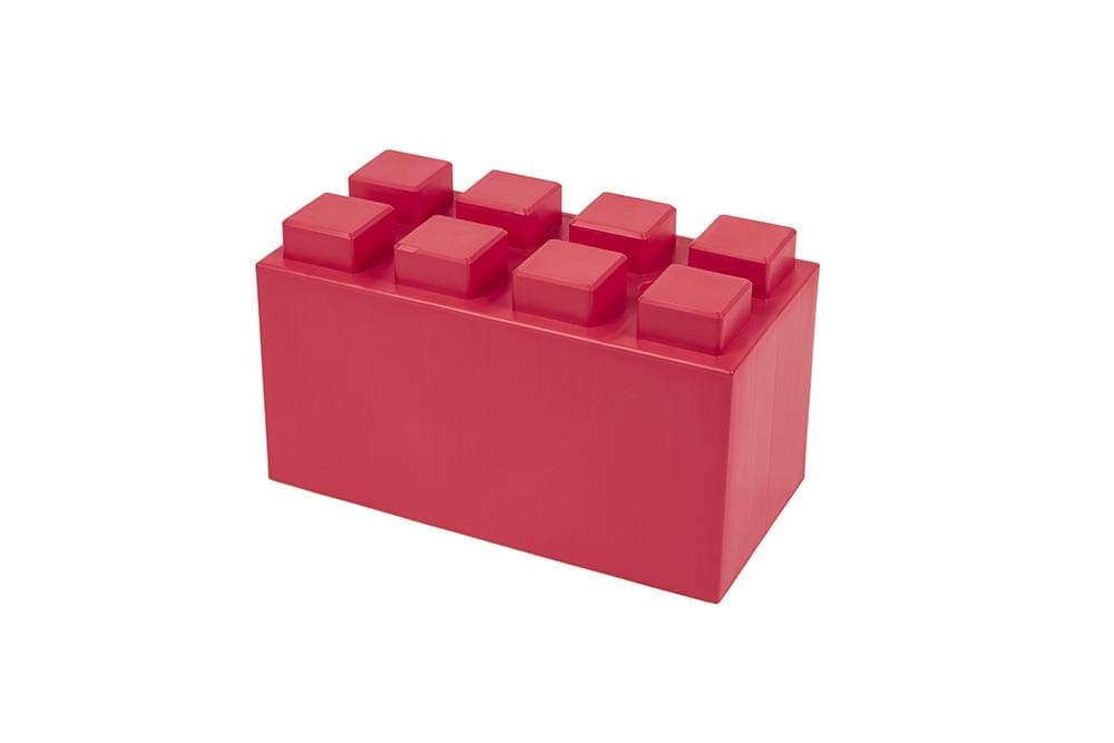 Everblock Modular Building Blocks - Full Blocks - Pack of 18 - Red