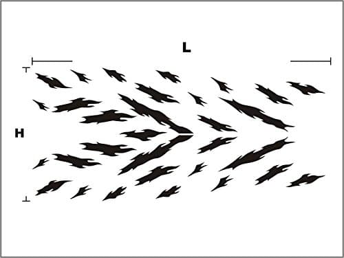 N3037 Racing Tattoos, Car, Truck Decals Vinyl Graphics 2 Sides Body Stickers Tribal Scratches (Black)