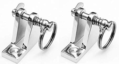 Marine Part DepotTwo Stainless Steel Top Bimini Deck Hinges with Pin and Ring