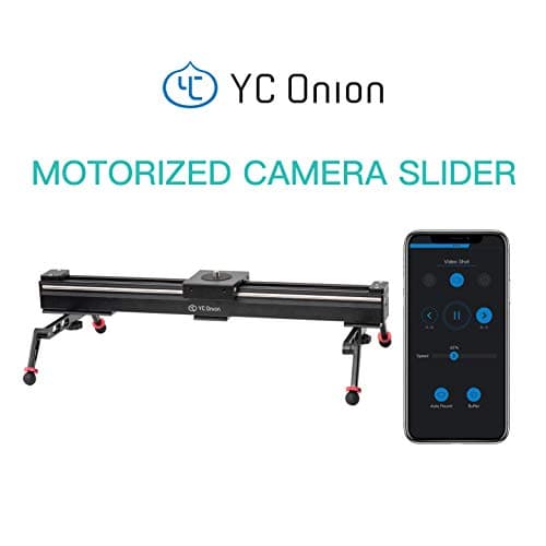 Camera Slider Motorized Set Aluminum Alloy Dolly Rail for camera DSLR MILC Time Lapse and Video Shot 19.7in/50cm - by YC Onion